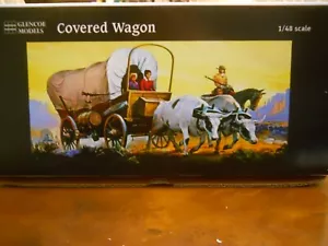 GLENCOE/ADAMS COVERED WAGON MODEL KIT #5402, 1/48TH SCALE, 0 GAUGE,NEW IN BOX - Picture 1 of 12