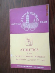 DE COLECCIÓN ORIGINAL 1948 PROGRAMA DE ATLETISMO DE LOS Juegos Olímpicos de Londres Wembley 7 ago. - Imagen 1 de 6