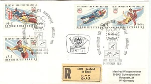 AUSTRIA Olympic Games Innsbruck 1976 2nd Olympic set on Reg. First day cover - Picture 1 of 1