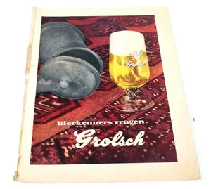 Grolsch Beer Dutch Vintage Print Ad Advert Netherlands 1956 G932 - Picture 1 of 3
