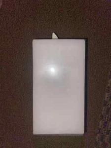NEU Pottery Barn Premium flackernde flammenlose quadratische Wachs-Stumpenkerze weiß Neu im Karton - Bild 1 von 4