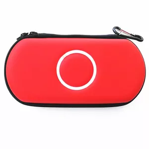 Red Hard Case Protective Carry Cover Bag Pouch For Sony PSP 1000 2000 3000 - Picture 1 of 5