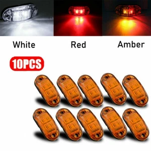 10Pcs 2LED Side Marker Lights Turn Signal Lamp For Car Truck Van Trailer Boats - Picture 1 of 18