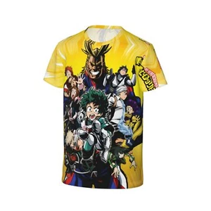 My Hero Academia Cartoon Kids Casual T-Shirt Holiday Partywear Short Sleeve Top - Picture 1 of 34
