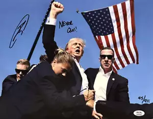 Robert O'Neill Signed (PSA) Donald Trump "Assassination Attempt" 11x14 Photo Ins - Bild 1 von 1