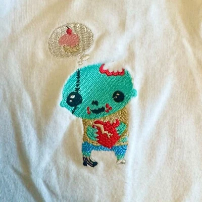 Body Halloween Infantil 3-6 Meses Bordado Blanco Manga Larga Zombie Bebé Foto 1 de 4