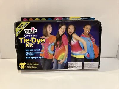 全新 郁金香 一步扎染套件 一步 5 色套件 领带染料 最多 20 个项目 — 第 1/4 张图片