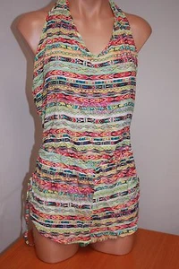 NWT Jessica Simpson Swimsuit Bikini Cover Up Romper sz L Cool Mint - Picture 1 of 4