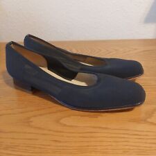 Evan Picone Fabric Court Shoes Blue From Crispins London Size Uk 8W. Used 