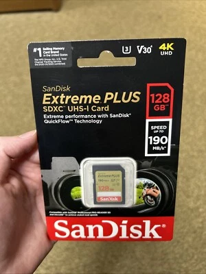 Tarjeta de memoria SanDisk - Extreme PLUS 128 GB SDXC UHS-I Foto 1 de 2