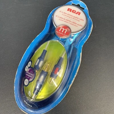 Cable de audio estéreo RCA 3,5 mm adaptador Y audio portátil video a sistemas estéreo domésticos Foto 1 de 4