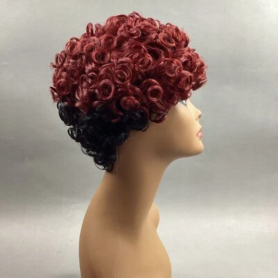 Peluca Completa Sintética Chance Short Curly #DX Canela Vino Marrón Oscuro Foto 1 de 4