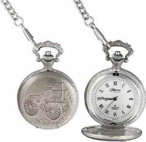 Reloj de Bolsillo Coleccionable con Llavero de Cadena Caja de Regalo Primer Automóvil George Selden - Imagen 1 de 3