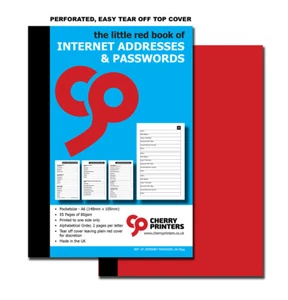 The Little Red Book of Internet Addresses and Passwords A6 105mm x 148mm - Picture 1 of 6