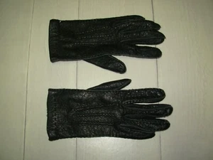 Echtlederhandschuhe von Pécaris Gr. XS/S schwarz G010 - Bild 1 von 4