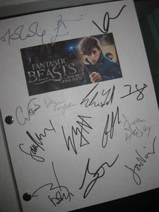 Animales fantásticos y dónde encontrarlos guión de película firmado X14 Eddie Redmayne RP - Imagen 1 de 1