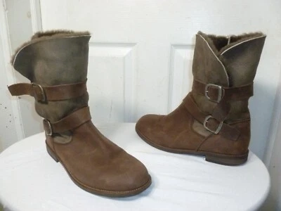 EMU AUSTRALIA WOMENS AGNES BOOT SHEAPSKIN LEATHER FUR LINED US M8 W9 UK 7 EUR 40 Foto 1 de 4