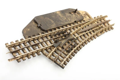 H0 Trix Express 4351 Weiche links  Bastel/Schmutz/Kratzer/Mängel o.OVP #9 - Bild 1 von 4