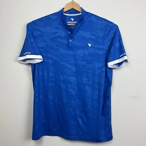 Macade Polo Shirt Mens 2XL XXL Blue Camouflage Short Sleeve Performance Blade - Picture 1 of 13