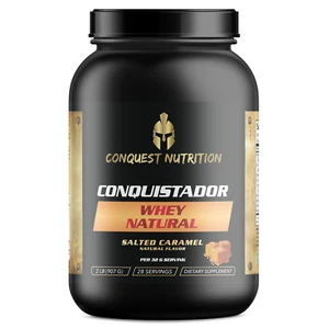 Conquest Nutrition Conquistador Whey natürliches Protein - gesalzenes Karamellgeschmack 2 Pfund - Bild 1 von 3