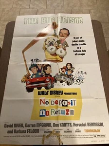 No Deposit No Return Original Movie House Full Sheet 27x41 Poster W/ 5 Cards - Picture 1 of 2