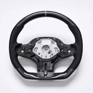 Real carbon fiber Flat Customized Sport Steering Wheel For BMW G30 530 W/Heated - Picture 1 of 8