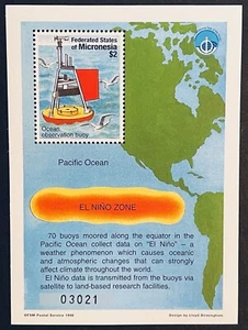 MICRONESIA DEEP SEA RESEARCH INTL YEAR OF THE OCEAN STAMPS SS 1998 MNH BUOY - Picture 1 of 1