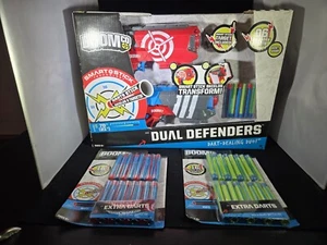 NEW BoomCo Dual Defenders Set Plus 2 Sets of 16 Smart Stick Darts by Mattel - Picture 1 of 5