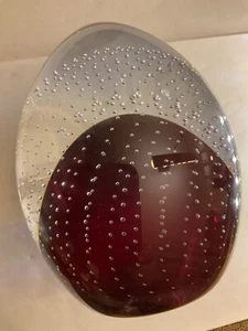 Schöne kontrollierte Blase zweifarbig großer Briefbeschwerer - Bild 1 von 6