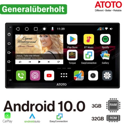 ATOTO S8 Premium Android Autoradio 8 core 7 Zoll 2Din Bluetooth Wireless CarPlay - Bild 1 von 4