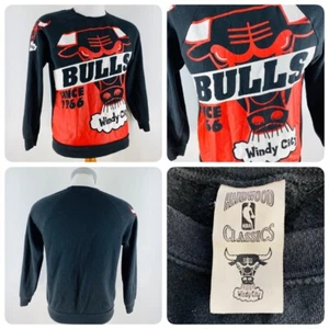 Chicago Bulls Windy City Herren Größe S seit 1966 Langarm Sweatshirt schwarz Bn1 - Bild 1 von 8