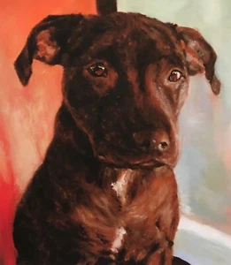 Staffordshire Bull Terrier Signed Dog Print by Susan Harper Unmounted - Picture 1 of 2