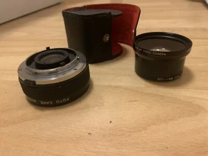 FOTO CARE 2X Auto Teleconverter Lens For olympus om + Sigma 0.7X Wide Converter - Picture 1 of 9