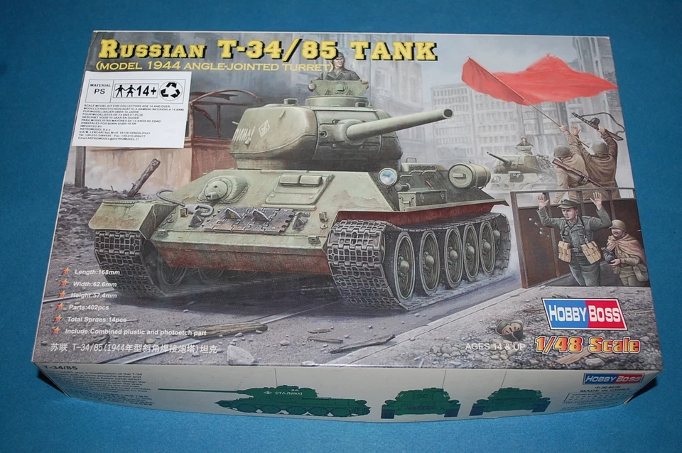 Hobby Boss 84809 - Russian T-34/85 Tank (Model 1944)  scala 1/48 - Immagine 1 di 1