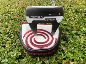 Odyssey Versa 7 Black Putter 34” RH Black/White New Super Stroke 2.0 + Headcover - Picture 1 of 9