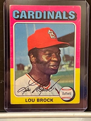 1975 Topps - #540 Лу Брок - EX - HOF - Изображение 1 из 2