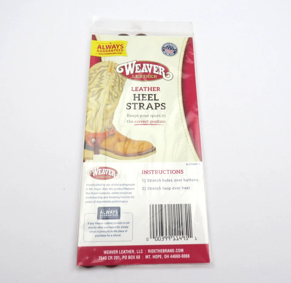 Weaver Leather Heel Straps - Burgandy