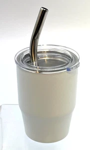 Taza de viaje en miniatura ☕ 3 OZ bebida fría caliente con paja 1:6 café, té, cacao - Imagen 1 de 14