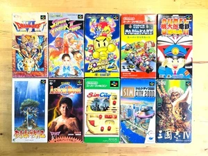 Lot 10 SFC Street Fighter Dragon Quest Super Bomber Man Japan Game No Manual #18 - Picture 1 of 17