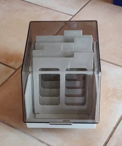 Ancien étui de rangement CD support et 4 séparateurs pour disquette logiciel média 5,25" - Photo 1/2