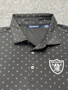 Cutter Buck Raiders Football Polo Stretch Short Sleeve Shirt Men Large Tall LT - Picture 1 of 8