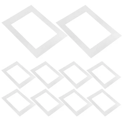 25Pcs 10 Inch WHITE Picture Mats Mattes - Imagen 1 de 4
