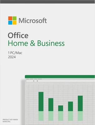 MS Office 2024 Home and Business Medialess Windows / Mac englisch - Bild 1 von 2