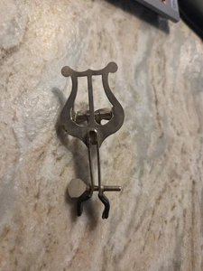 Vintage Harp Shaped Sheet Music Clip Holder Guitar stand, microphone, adjustable - Picture 1 of 2