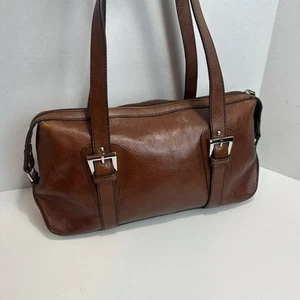 Etienne Aigner Shoulder Hand Bag Brown Leather Two Straps See Pics - Picture 1 of 18