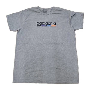 Patagonia Shirt Men's XXL Slim Fit Gray T-shirt Logo Mountain Casual Tee - Picture 1 of 7