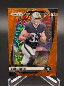 2024 Prizm Brock Bowers Rc Rookie Orange Disco No. 315 - Picture 1 of 10