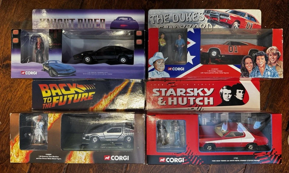Lot: Corgi Starsky & Hutch, Knight Rider, Dukes Of Hazard, BTTF. - Image 1 of 1