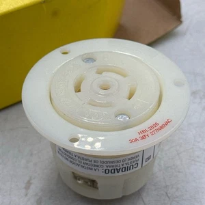 Hubbell HBL2826 L22-30R 30A 277/480V 3 Phase Flanged Locking Receptacle - Picture 1 of 5