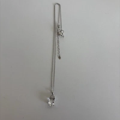 Jewelry TV 5.10 Herkimer “diamond” Quartz With White Zircon Rhodium Over Silver  - Image 1 of 4